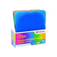 TRIMpak 10 pack of mulit-colored slim jewel cases