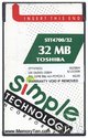 32MB 88p non-PCMCIA 3.3V DRAM Credit Card Toshiba