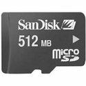Sandisk 512MB SDSDQ-512 microSD Secure Digital Ca