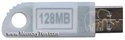 128MB USB 2.0 FlashDrive Rectangular white w/o ca