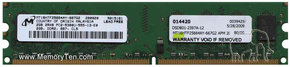 2GB 240p PC2-5300 CL5 16c 128x8 DDR2-667 2Rx8 1.8