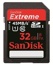 32GB 9p SDHC 45MB/s 300x Secure Digital Extreme U