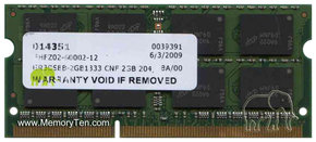 2GB 204p PC3-10600 CL9 16c 128x8 DDR3-1333 2Rx8 1