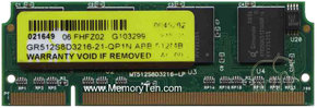 512MB 200p PC2100 CL2.5 8c 32x16 DDR SODIMM T005-