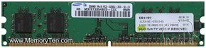 256MB 240p PC2-3200 CL3 4c 32x16 DDR2-400 DIMM T0