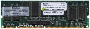 512MB 168p PC100 CL2 18c 64x4 SDRAM 2Rx4 3.3V ECC