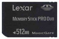 512MB Memory Stick Pro Duo 85x/44x  Bulk, Lexar, 