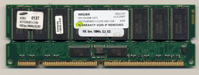 1GB 168p PC100 CL2 36c 64x4 Registered ECC SDRAM 