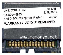 4MB 60p 3.3/5V Mini Flash Card, Viking, AZK