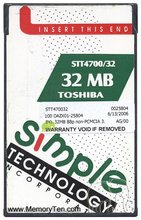 32MB 88p non-PCMCIA 3.3V DRAM Credit Card Toshiba