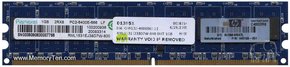 1GB 240p PC2-6400 CL6 18c 64x8 ECC DDR2-800 DIMM-