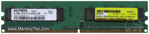 512MB 240p PC2-4200 CL4 8c 64x8 DDR2-533 DIMM T00