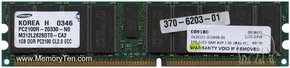 1GB 184p PC2100 CL2 36c 32x8 Registered ECC DDR D