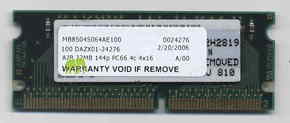 32MB 144p PC66 4c 4x16 SDRAM SODIMM T020, AJB