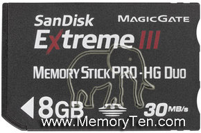 8GB Memory Stick Pro Duo Extreme III With Adapter