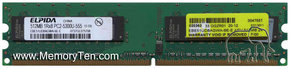 512MB 240p PC2-5300 CL5 8c 64x8 DDR2-667 DIMM T00