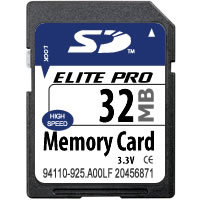 32MB 9p SD Secure Digital Card, PQI, BXI