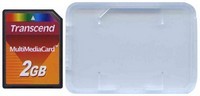 2GB MMC MultiMedia Card 60x Clam, Transcend, CBZ,