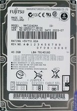 40GB IDE ATA100 5400RPM 2.5in x 9.5mm 44p 100MB/s