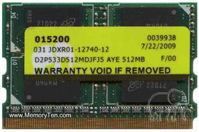 512MB 172p PC2-4200 CL4 8c 32x16 DDR2-533 microDI