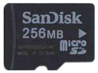 256MB  8p Transflash MSD Micro Secure Digital Car