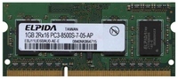 1GB 204p PC3-8500 CL7 8c 64X16 DDR3-1066 2Rx16 1.