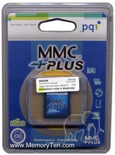 256MB MMC MultiMedia Plus Card 200x, PQI, BWC, AM