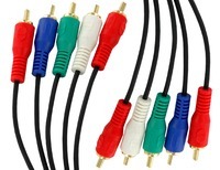 Sewell Component Video Cable (5 RCA) Black 15 ft.