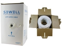 SolidRun by Sewell Cat5e Bulk Cable 1000 ft. Whit