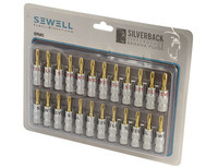 Sewell Silverback Banana Plugs Dual Screw Lock 12