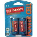 C Batteries, 1.5 volt Alkaline, Pack of Two
