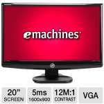 20 Wide 1600x900 LED Monitor, VGA