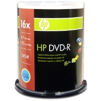 HP 04016 DVD-R Spindle - 100 Pack, 16X, 4.7GB