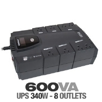 CyberPower CP600LCD UPS Battery Backup - 600VA, 3