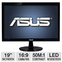Asus VS197D-P 19 Class Widescreen LED Backlit Mon