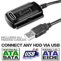 Ultra USB 2.0 to IDE/SATA Cable for 2.5-Inch/ 3.5