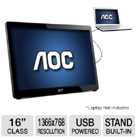 AOC e1649Fwu 16 Class Ultra Slim USB Portable LED