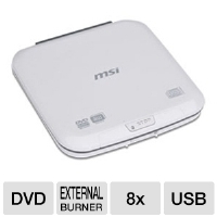 MSI UO882-WT External DVD Writer - 8X DVD+R, 8X D