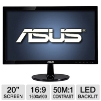 Asus VS208N-P 20 Class Widescreen LED Backlit Mon