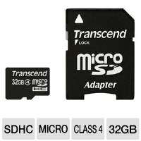 Transcend TS32GUSDHC4 MicroSDHC Card - 32GB, Clas