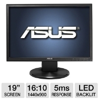 Asus VW199T-P 19 Class Widescreen LED Backlit Mon