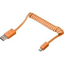 4.5 ft. USB Coiled Cable, Micro-B 5-pin Male to Ty