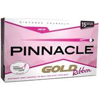 Gold Ribbon Golf Balls for Women - Clear Pink