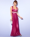 Juniors Dress, Sleeveless Pleated Satin Gown