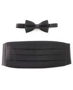 Michelsons of London Tie, Black Bow Tie and Cumber