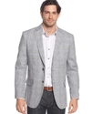 Blazer, Island Linen-Blend Plaid Sportcoat