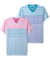T-Shirt, Inside-Print Striped Short-Sleeved Tee