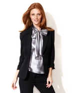 Jacket, Three Quarter Sleeve Single Button Blazer