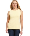 Petite Top, Sleeveless Scoop-Neck Tank