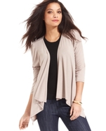 Petite Sweater, Three-Quarter-Sleeve Lace-Panel As